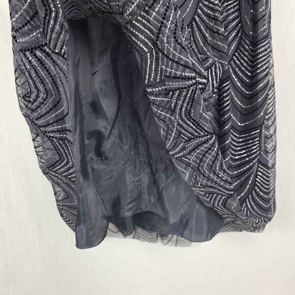 SLNY Black Grey Sequined Cocktail Dress Women’s 24W - Picture 7 of 10